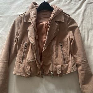 BLANK NYC hooded moto jacket